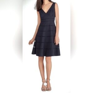 Chic Navy Sleeveless Midi Dress